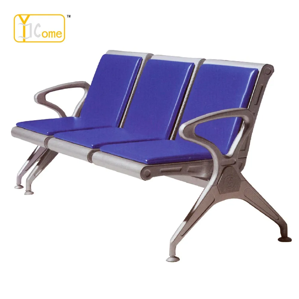 YKL024 cheap metal chair, 3-seater metal waiting chair durable optional color metal hospital waiting room chairsHigh Quality Tre