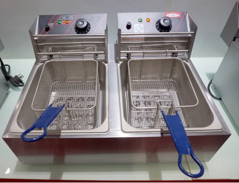 Heavy Duty Electric Stainless Steel Commercial 2 Tanks 2 Baskets Countertop Deep fryer