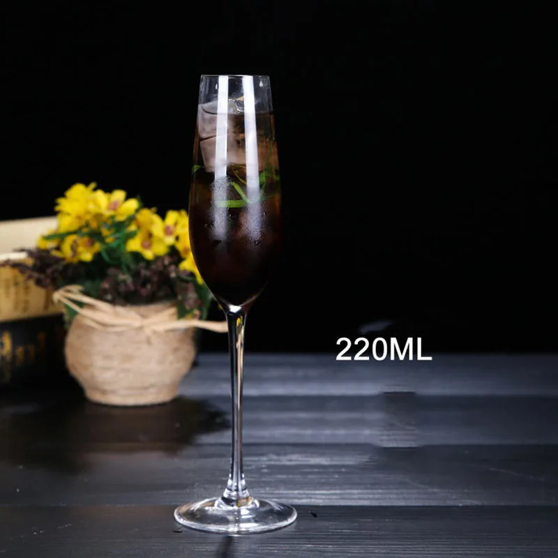 Manufacturer Custom Logo S-shaped Curved Champagne Cup Tulip Stemless Wine Glass