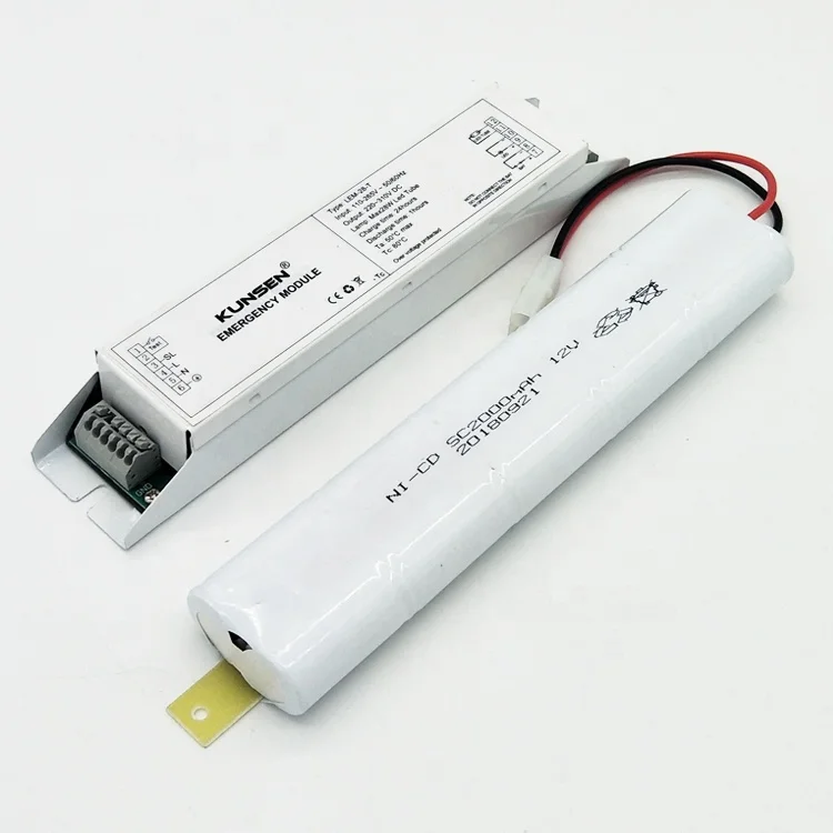 LED emergency battery backup ballast
