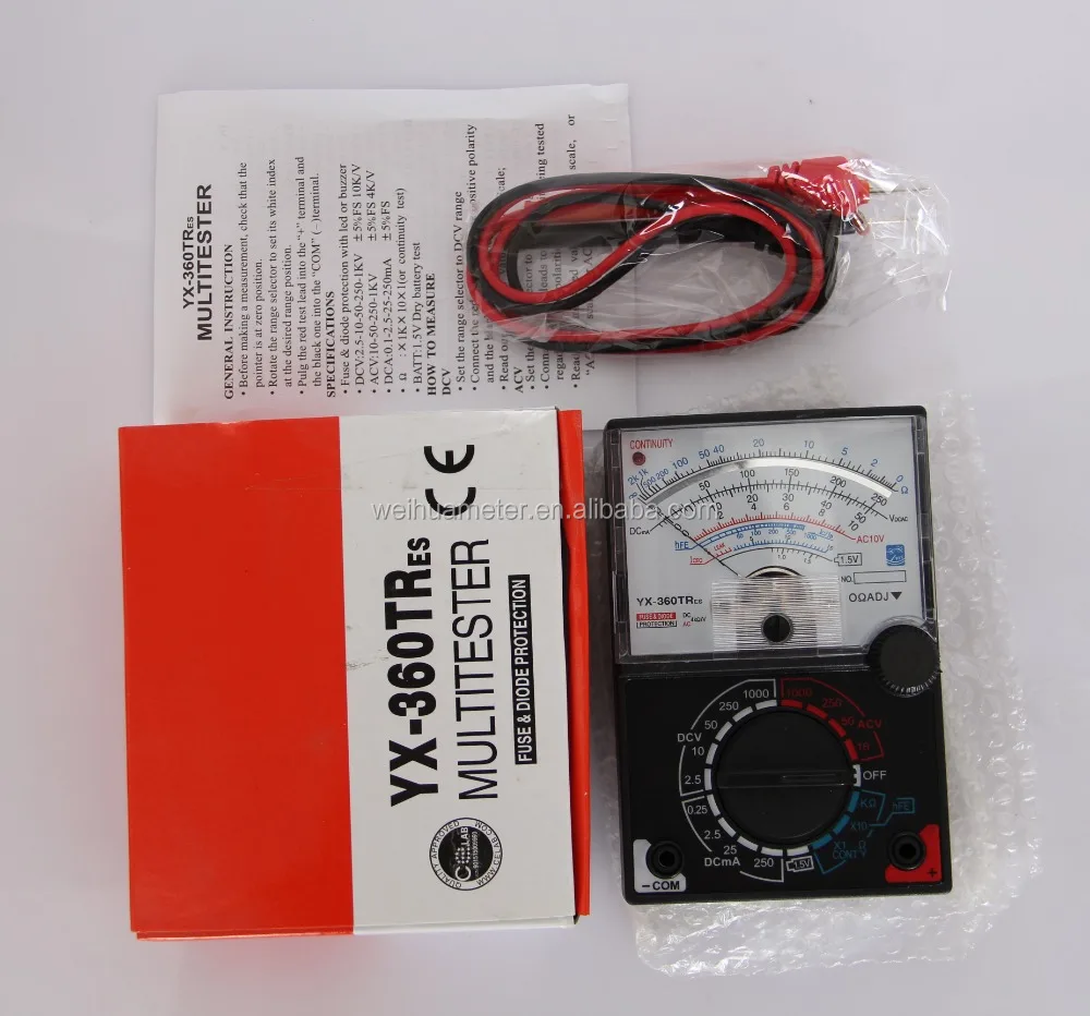 Analog Multimeter Analog Meter Multimeter Voltage Meter Current Meter YX360 Tester YX360TRES without battery