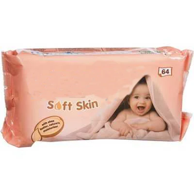 Sensitive cheap price wet wipe,custom comfort 64pcs baby herbal wet wipes