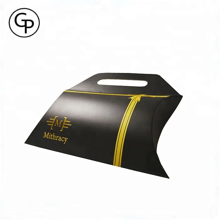 Custom paper pillow packaging box packaging for hair extensions weave