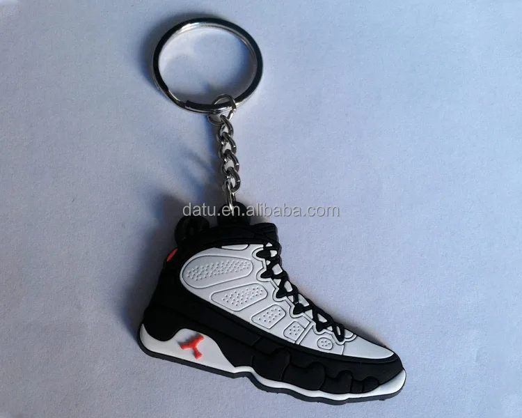 
soft PVC rubber mini running shoe keychain 