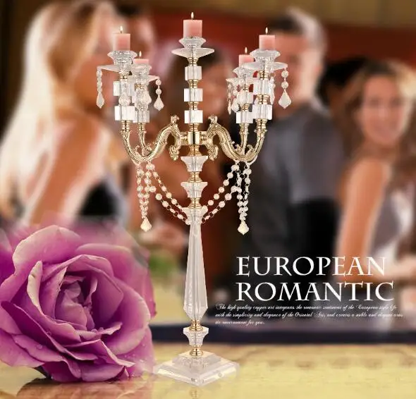 CRYSTAL CANDELABRA CENTERPIECE FOR WEDDING, WEDDING CRYSTAL CANDELABRA