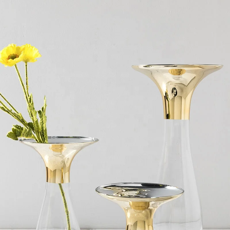 wholesale Home decor cheap crystal clear tall cylinder glass vase