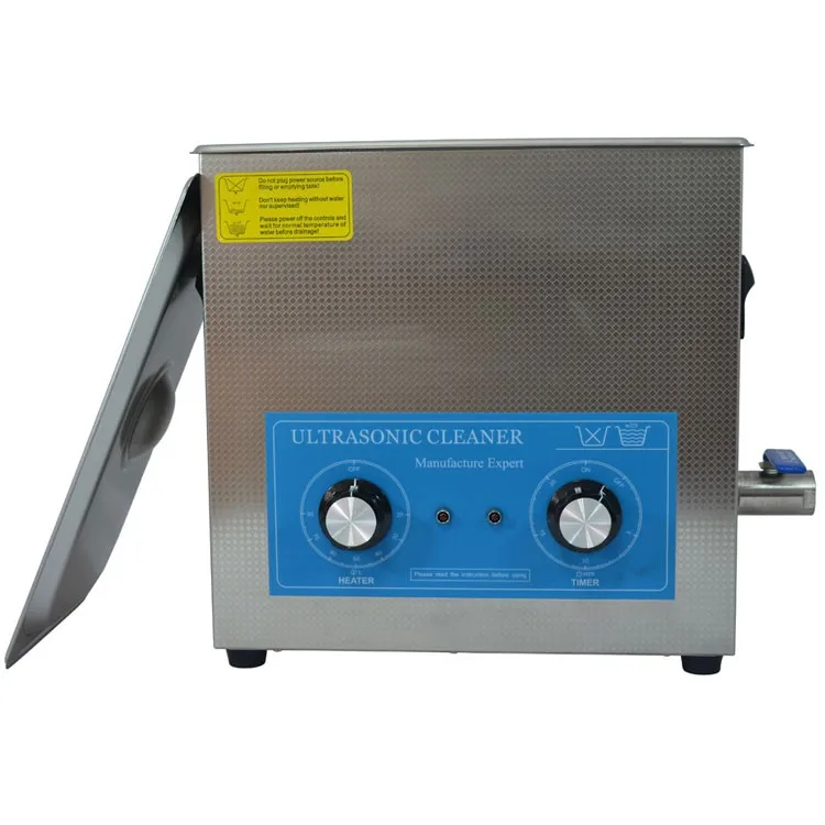 6L Stainless Steel Sonicator Bath Manual Heated Ultrasonic Cleaner
