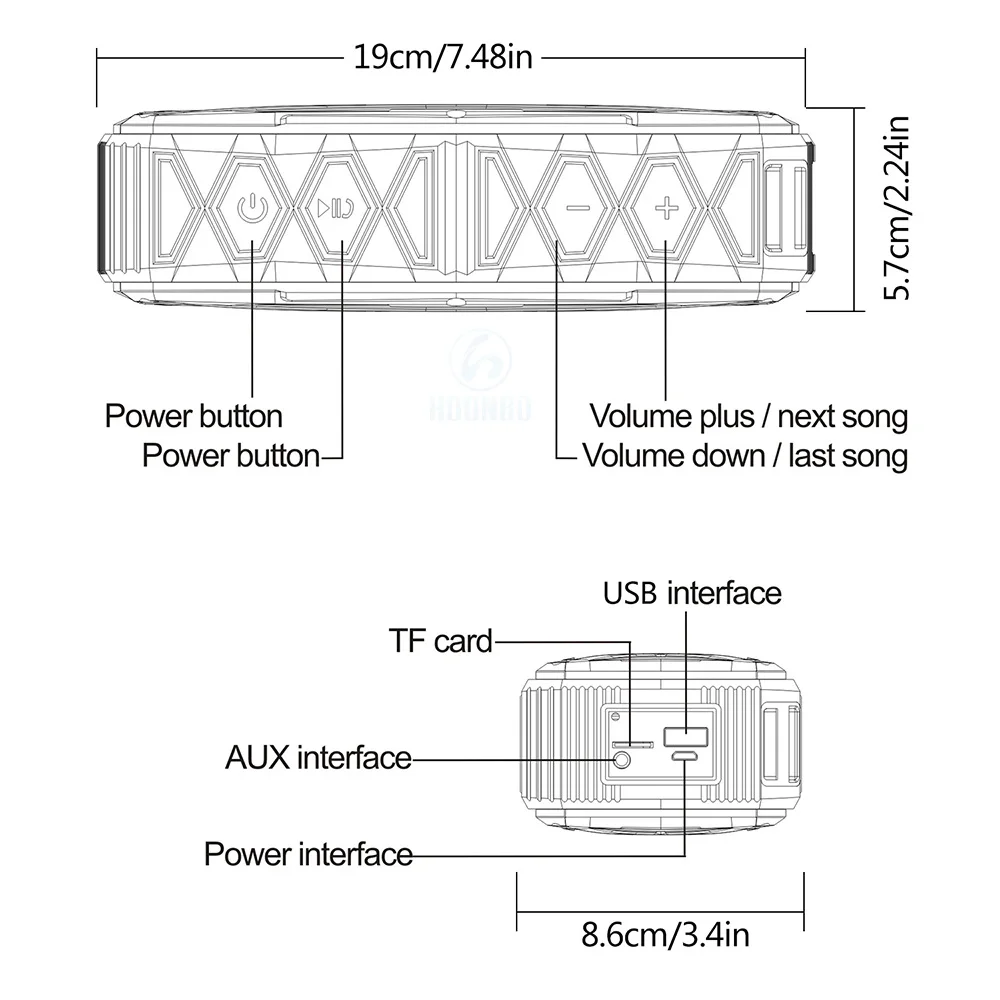 
IPX7 Waterproof 40mm 4 ohm Double 10W Car Tweeter Speaker 