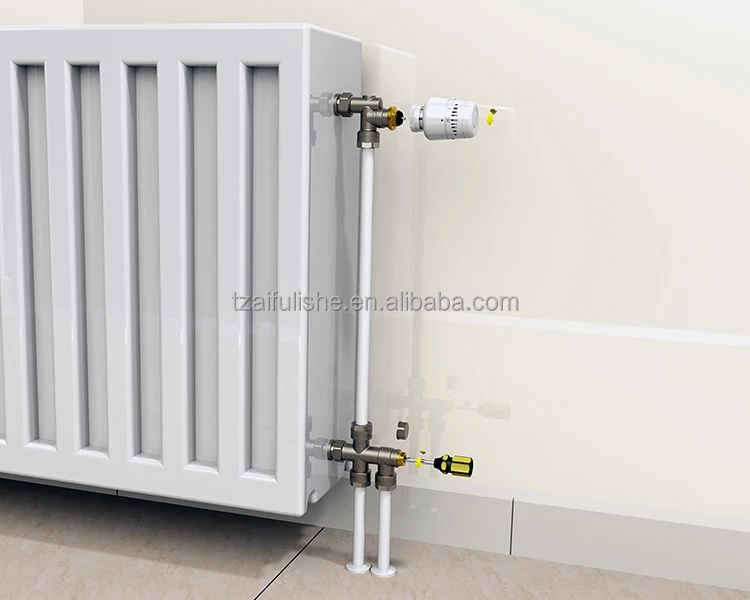 Automatic thermostatic radiator valve for floor heating system Nickel plated side connction