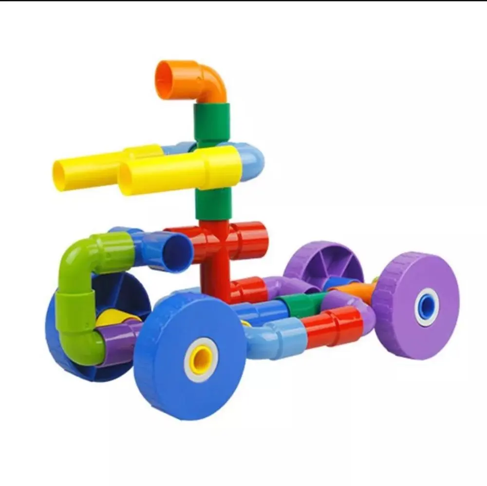 China Yiwu Free Logo Enlightenment Intelligence Development Nice Tube Child Plastic Building Blocks Toys