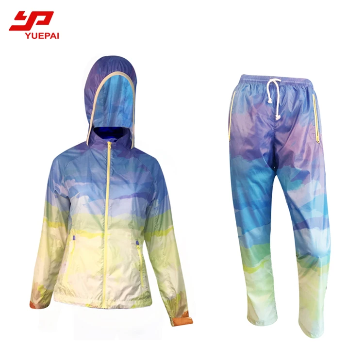
100% polyester sport jackets women runner windbreaker design your own hiking clothing 