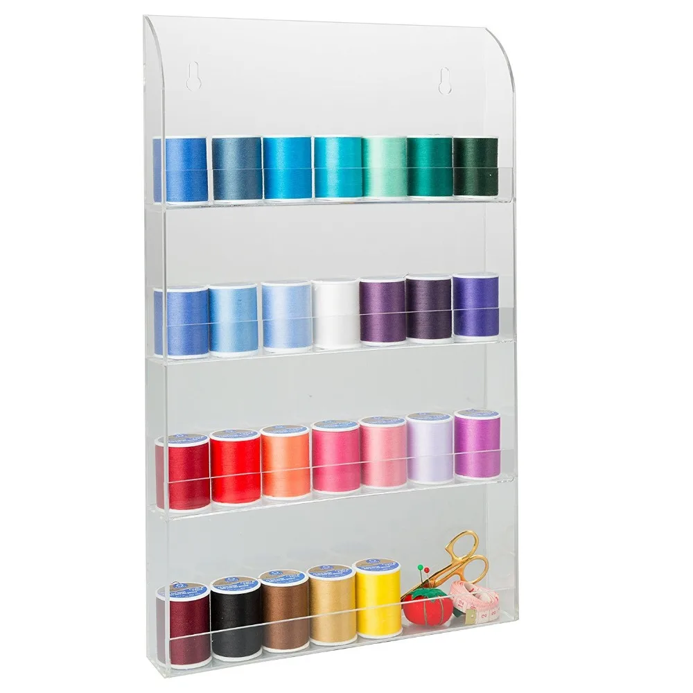 Factory Direct Sell Premium Quality Makeup Acrylic Wall Mounted Storage Organizer Display Stand Nail Polish Shelf Rack