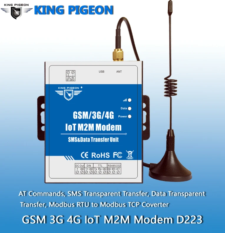 D223 GSM/GPRS/3G/4G IOT M2M Modem DTU