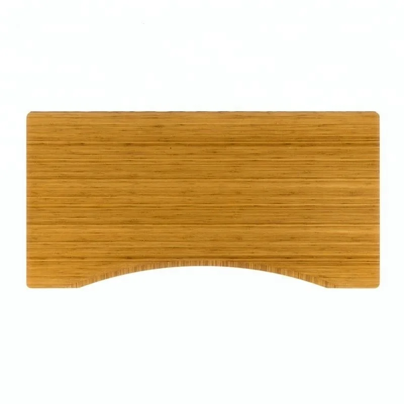 Custom Modern Home Office Table Height Adjustable Standing Desk Desktop 48ich Bamboo Curved Table Top