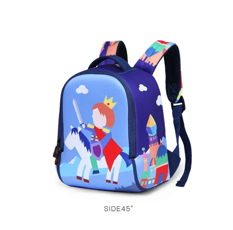Uek Kids School Bag Prince Baby Waterproof Schoolbags Fashion Children Cartoon Double Shoulder Backpack
