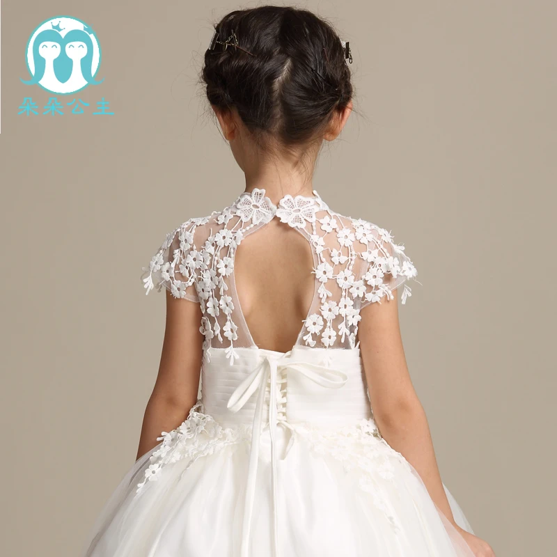 Very latest new model short sleeve girl first dress lace alibaba online flower girl dresses with 100-160cm