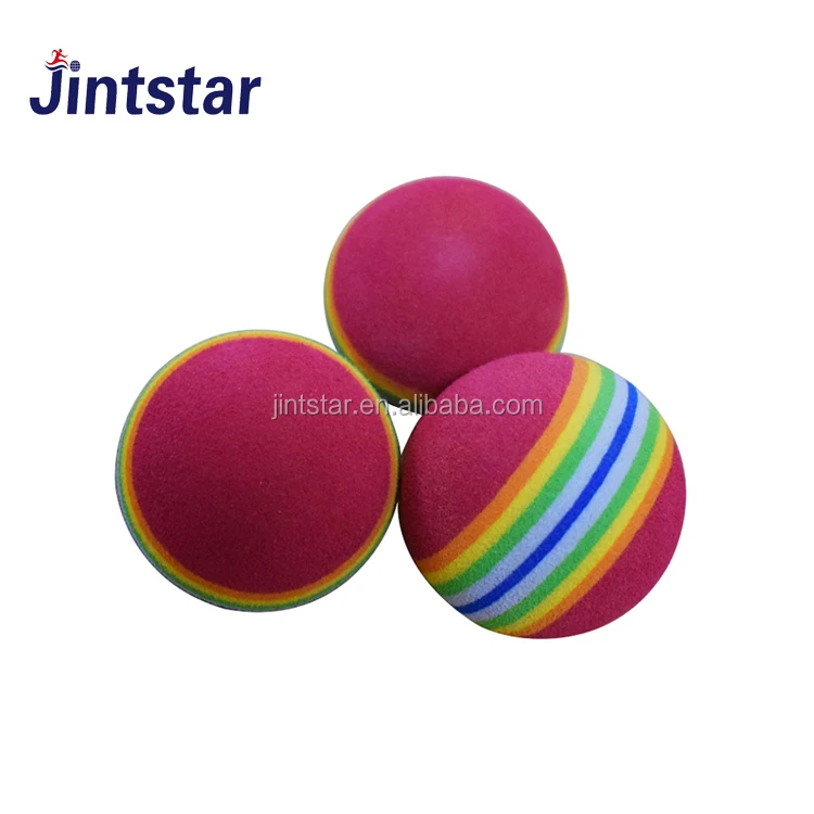 
Custom high bouncing 42mm foam EVA golf ball rubber golf rainbow ball 