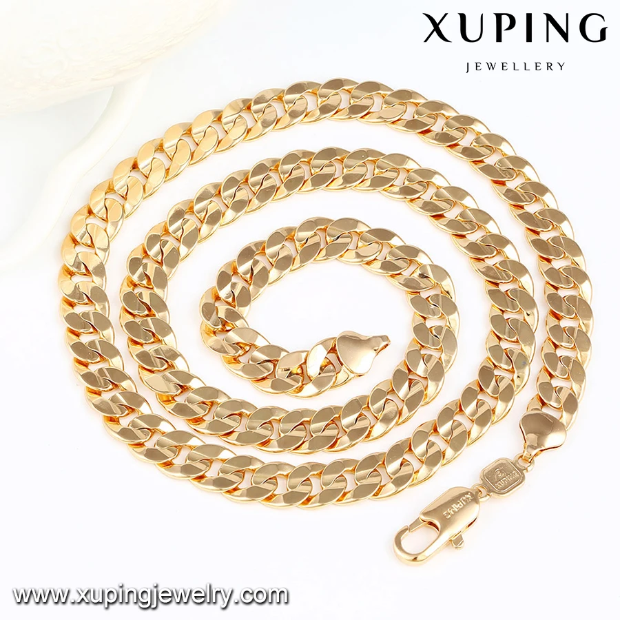 43192-Xuping Очаровательная Мужская цепочка 18k позолоченное ожерелье
