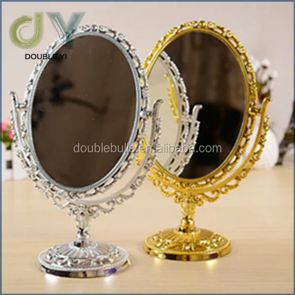 custom/wholesale double side decorative metal cosmetics beauty mirror