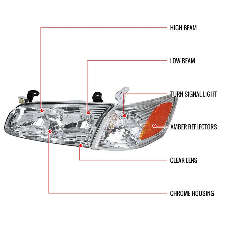 Car Headlamp Apply to 2000 2001 For Toyota Camry Headlight w/ Signal Lamps Head Light