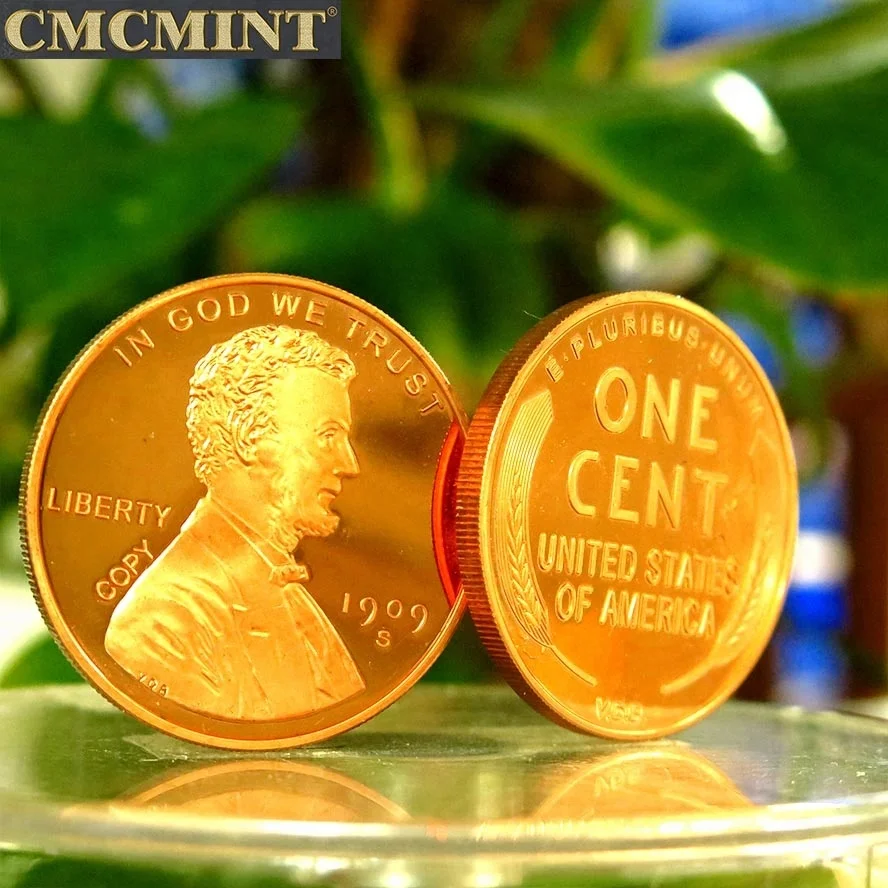 1 унция 999 тонкая медная монета Jumbo Penny Lincoln пшеничная круглая B44