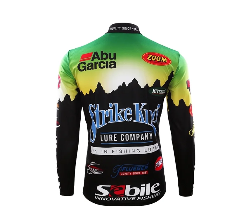 Custom Sublimation Polyeste full sublmation Zipper Man  Fishing T Shirt