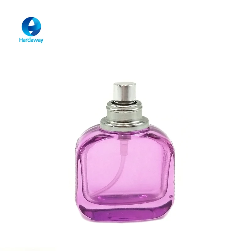 Hot sale antique perfume bottles 30ml 50ml empty glass spray perfume purple bottle with pump for perfume
