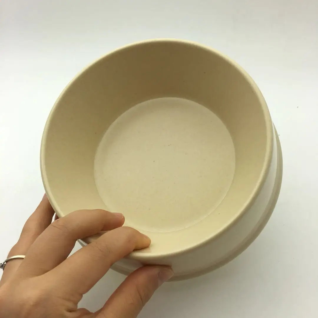 Biodegradable bamboo fiber small animals puppy pet salad water bowl