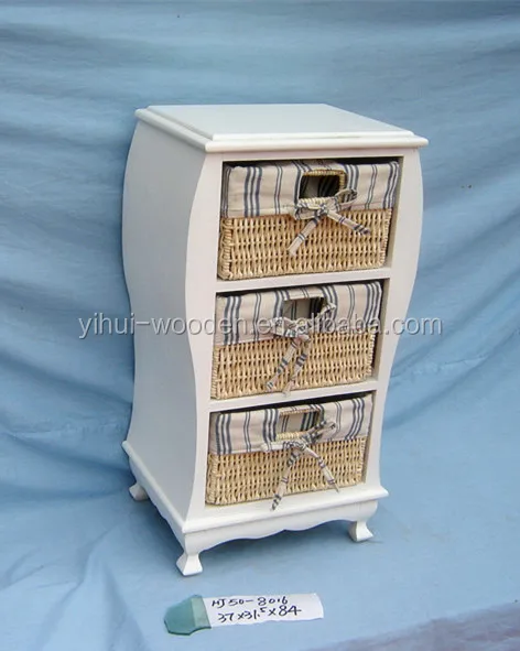 
 Мебель для домашнего хранения, деревянный шкаф с ротанговыми/плетеными/соломенными корзинами, шкаф с ящиками  