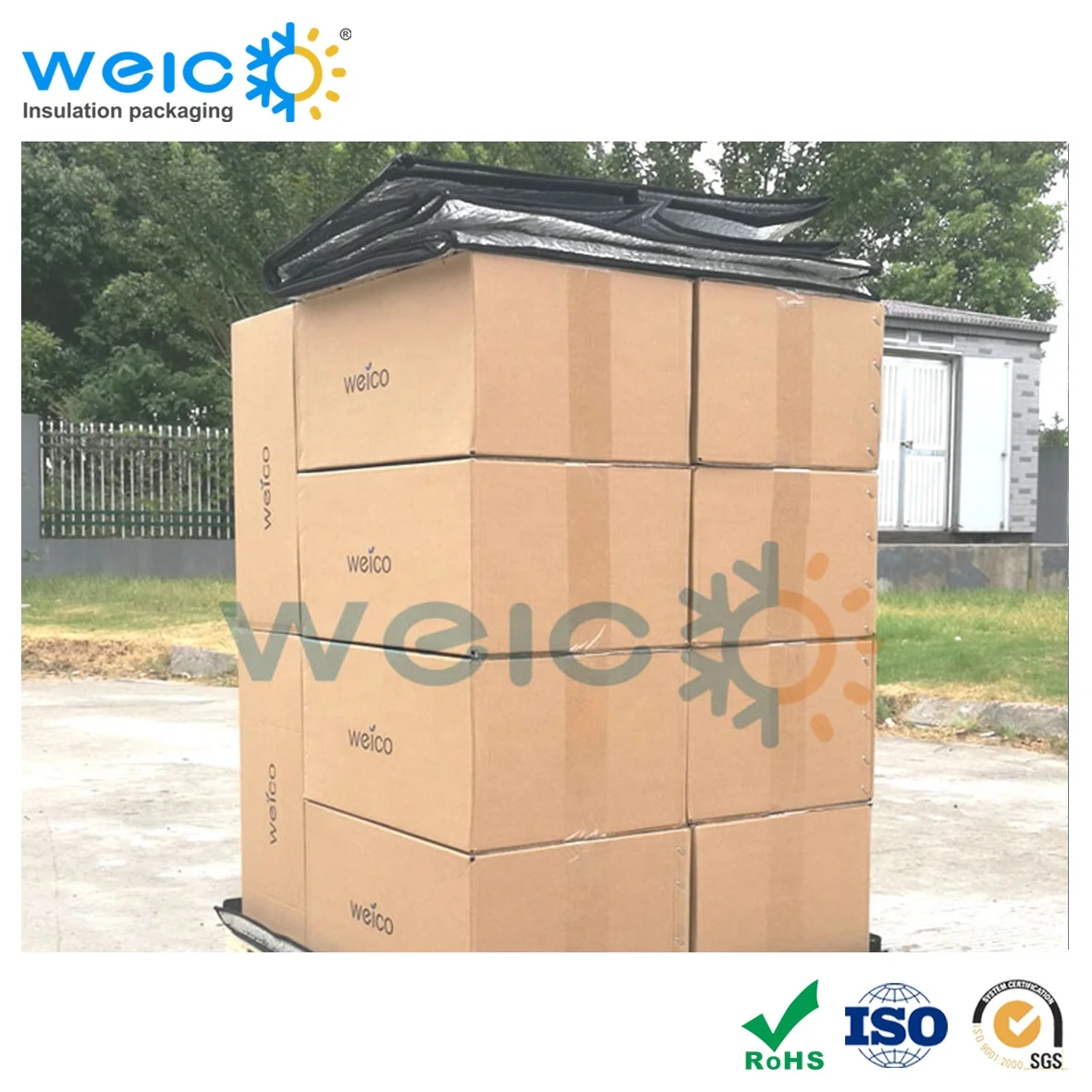 Double-sided Aluminum Foil Bubble Thermal Insulated Heat Reflective Pallet Cover