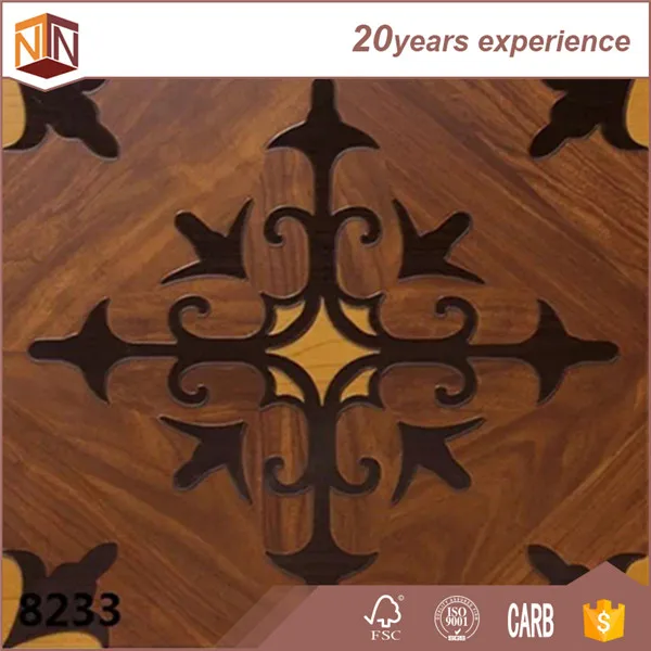 New design large single click parquet art series of floated flooring