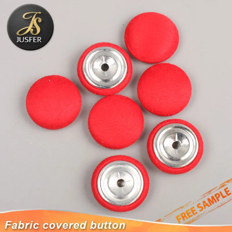 New custom shoe decoration accessories with rivet fabric cover button flat back