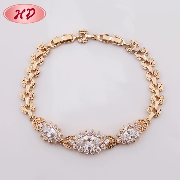 Cheap Saudi Women 18K Rose Gold Jewelry Bracelet in Guangzhou