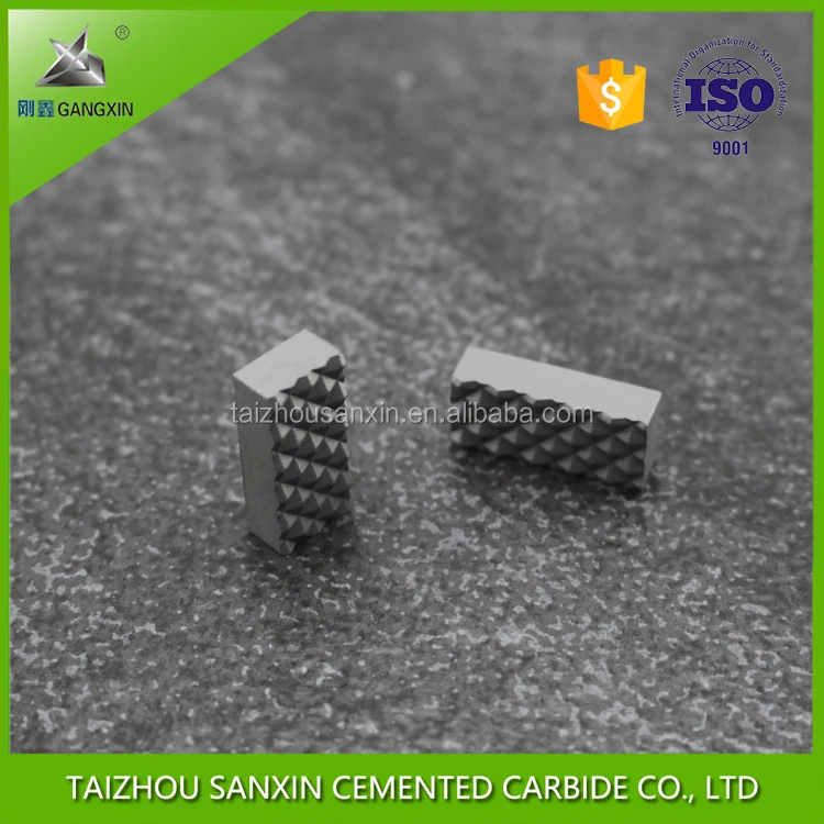 Taizhou fast delivery ISO quality K30,K40 tungsten carbide gripper inserts for chuck jaws / jaw inserts sanxin