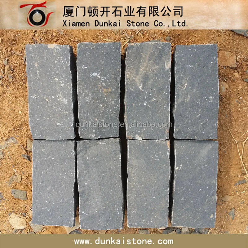 
natural split black basalt cobblestone in basalt 
