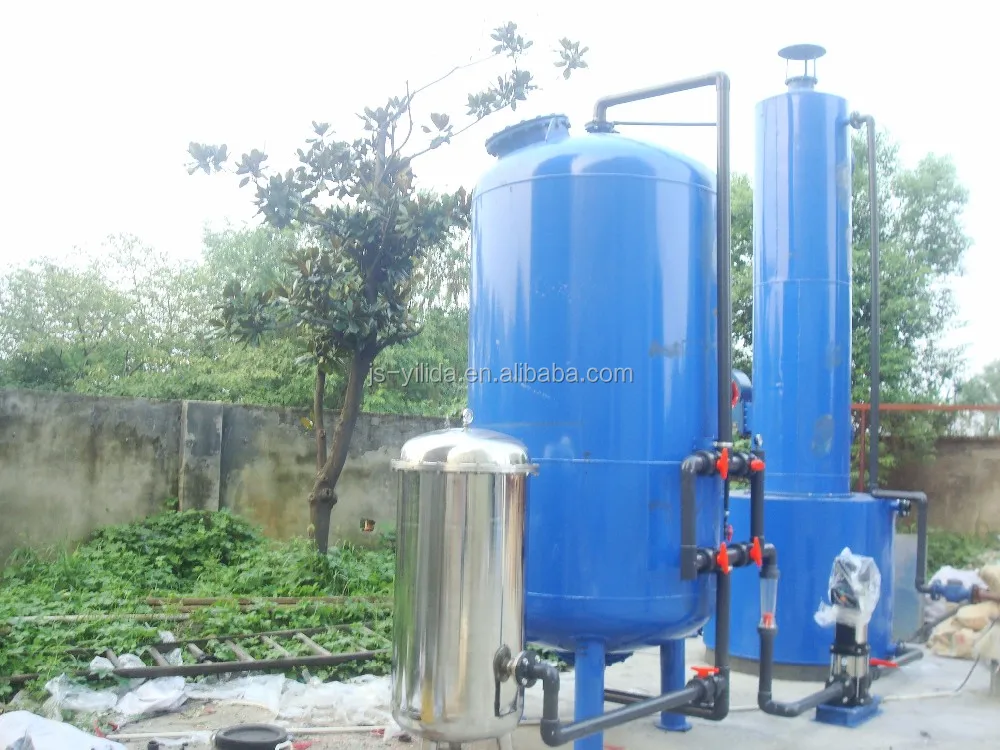 Removing iron and/or manganese from water supplies manganese sand filter