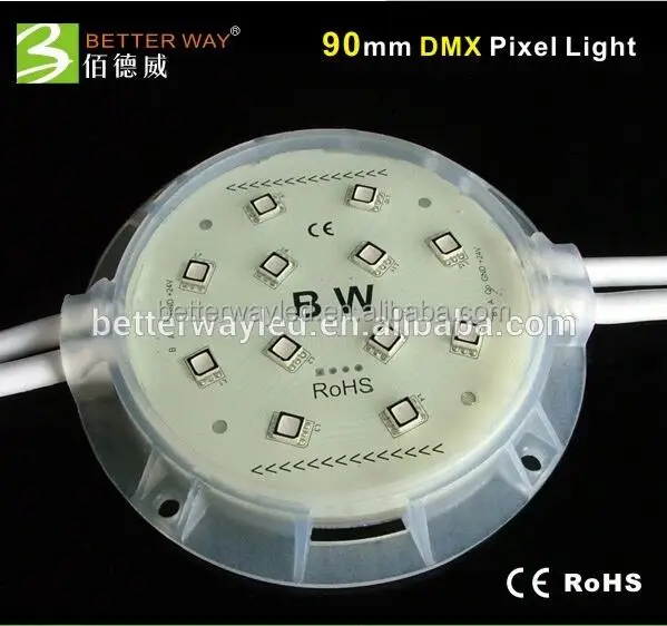 Surface Mount Outdoor Single LED DMX Pixel Light for Building Wall Lighting Betterway