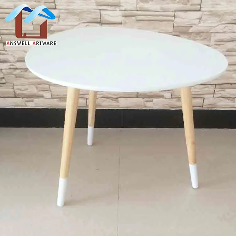 
Modern Custom Size Discount Oval Shape White Coffee Small Home Decoration Table 