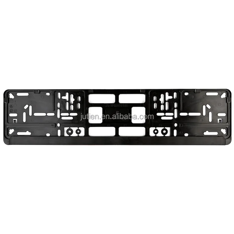 ABS/Plastic European Number License Plate Frame Black Color Standard Size