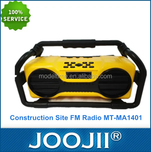Anti-shock Construction Site FM Radio with USB Charging Port for Mobile Phone