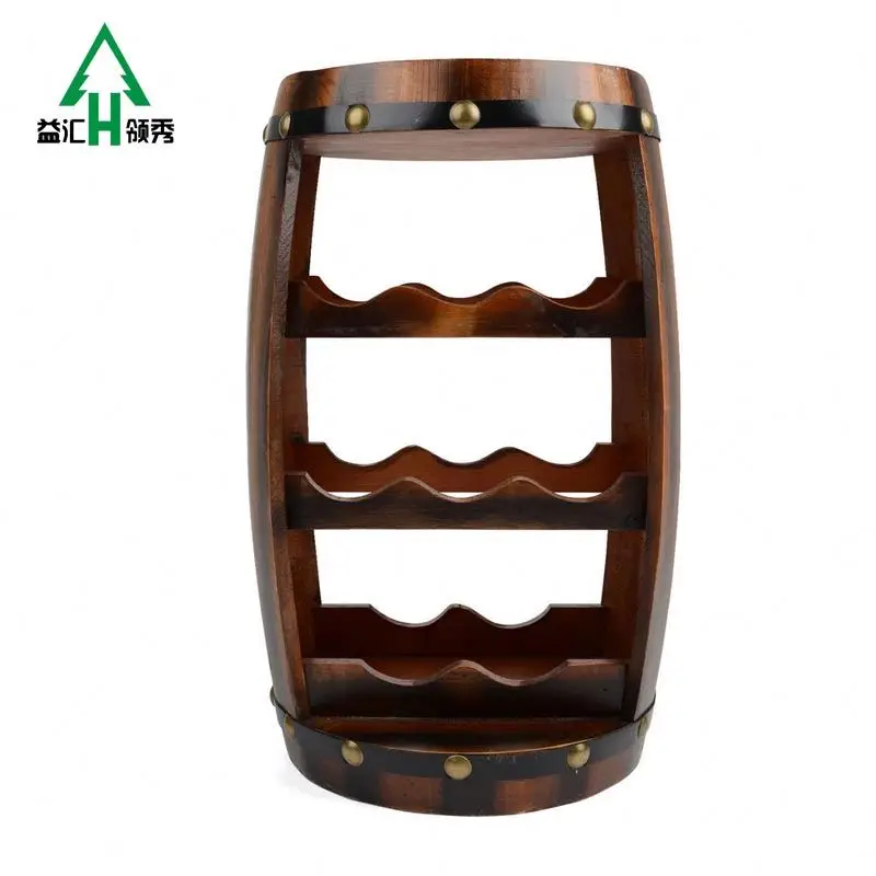 Antique Wooden Wine Holder Exhibition Display Stand