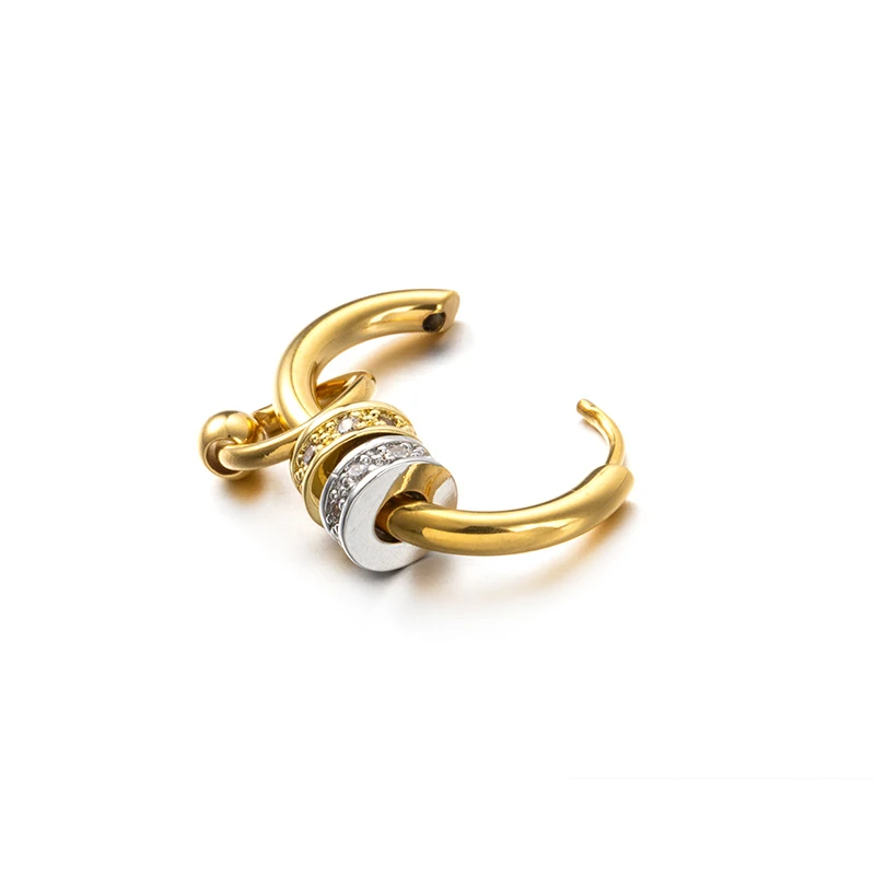 Craft Wolf Jewelry Findings Earring Posts Stainless Steel Gold Diamond  Love Hoop Earrings Fashionable