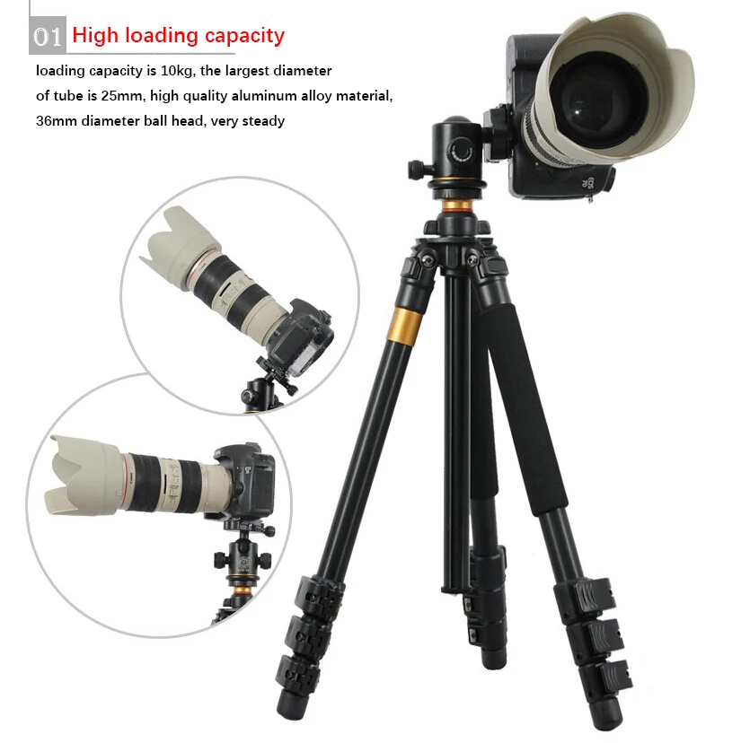 Q471QZSD tripod manufacturer digital camera tripod with ball head aluminium professional stand lightweight flexible portable c