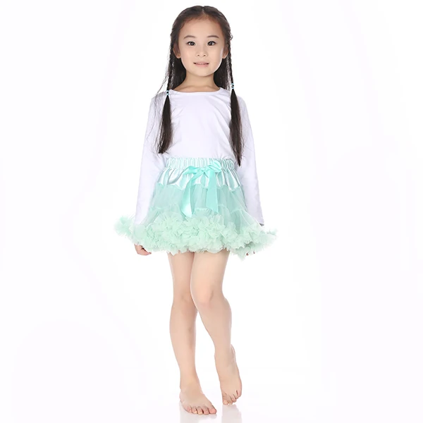 Latest Wholesale Kids Clothes Wear Plain Colorful Girls Party Tulle Skirt