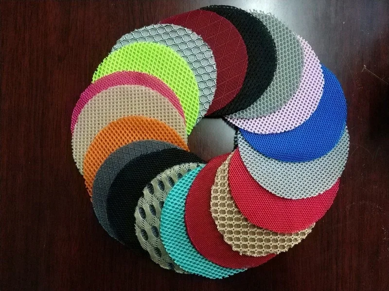Shoe Material, Air Bag Net Cloth Textile Memory CAR YARN Plain Mesh Fabric Home Factory Direct Sale 100% Polyester DYED Knitted