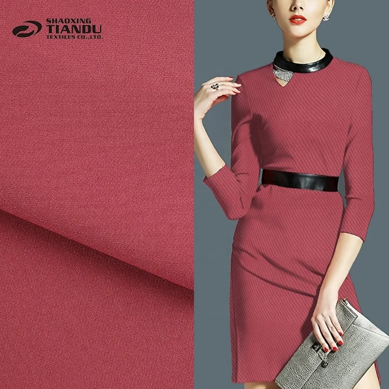 High quality Plain dye color barbie 95% polyester 5%spandex 4 way stretch fabric for dress