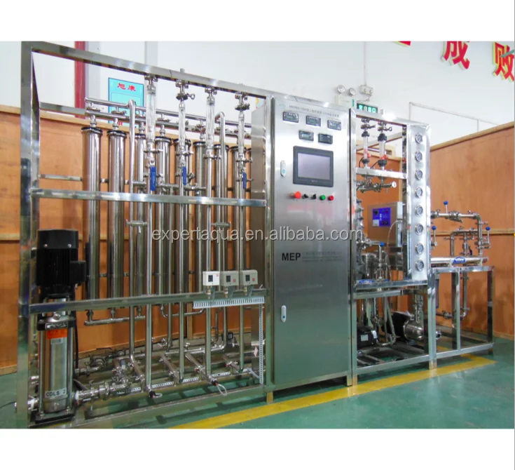 
1000L/H Cosmetic process RO Reverse Osmosis EDI Electrodeionization Deionized Pure water treatment system 