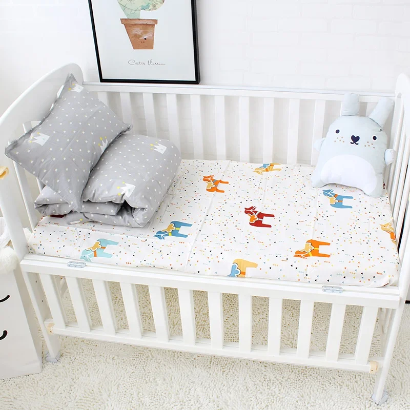 100% Cotton High Quality Baby Crib Bumpers Children Bedding Sets Cartoon 3pcs Bed Sheet Bed Linen Set Baby Crib Bedding Sets