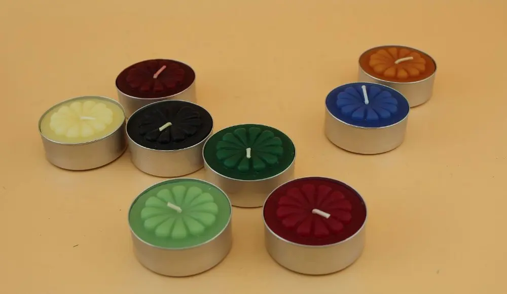 cheap scented candles two wicks birthday white tealight candles with paraffin wax TT1012