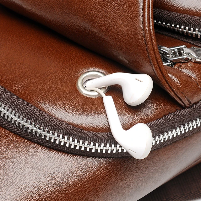 Мужская нагрудная сумка из пу кожи, модный повседневный мессенджер с USB-разъемом для зарядки